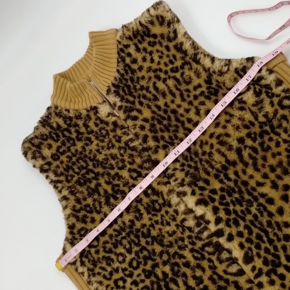Kathie Lee Collection women's size Medium 8/10 leopard print vest vintage - Picture 6 of 10